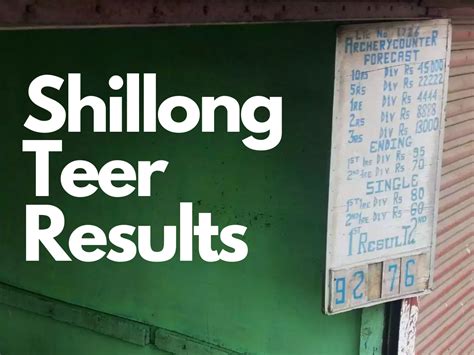 shillong teer previous result 2022.